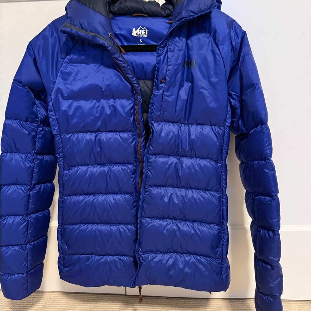 REI Blue Down Jacket (snow/alpine)